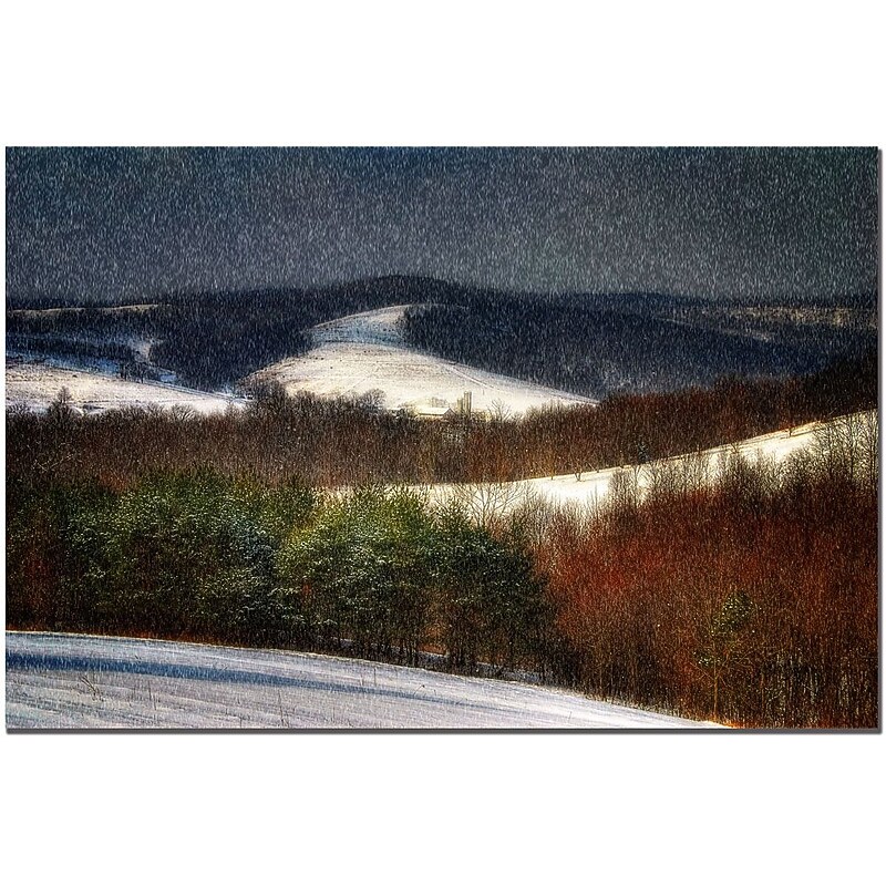Trademark Fine Art Lois Bryan 'Mountain Snow Storm' Canvas Art 16x24 Inches image 1