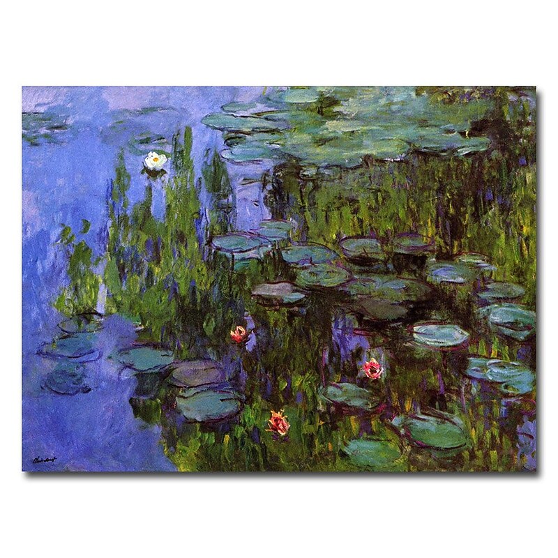 Trademark Fine Art Claude Monet 'Sea Roses' Canvas Art 14x19 Inches image 1