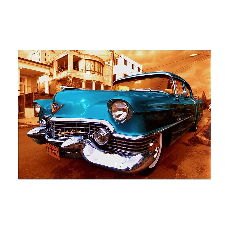 Trademark Fine Art 1955 Cadillac Coupe de Ville-Ready to Hang 22x32 Inches image 1