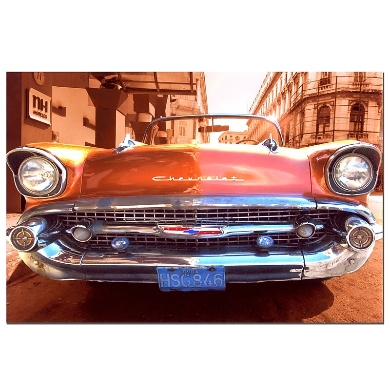 Trademark Fine Art 1957 Chevy-Gallery Wrapped  16x24 Inches image 1