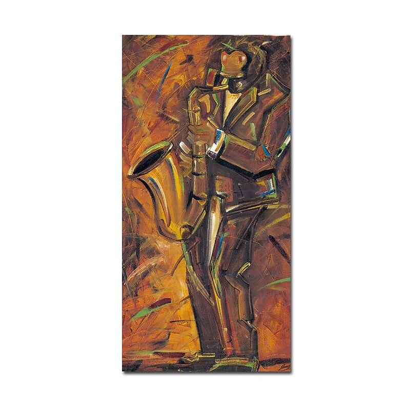 Trademark Fine Art Joarez 'Jazz II' Canvas Art 10x19 Inches image 1