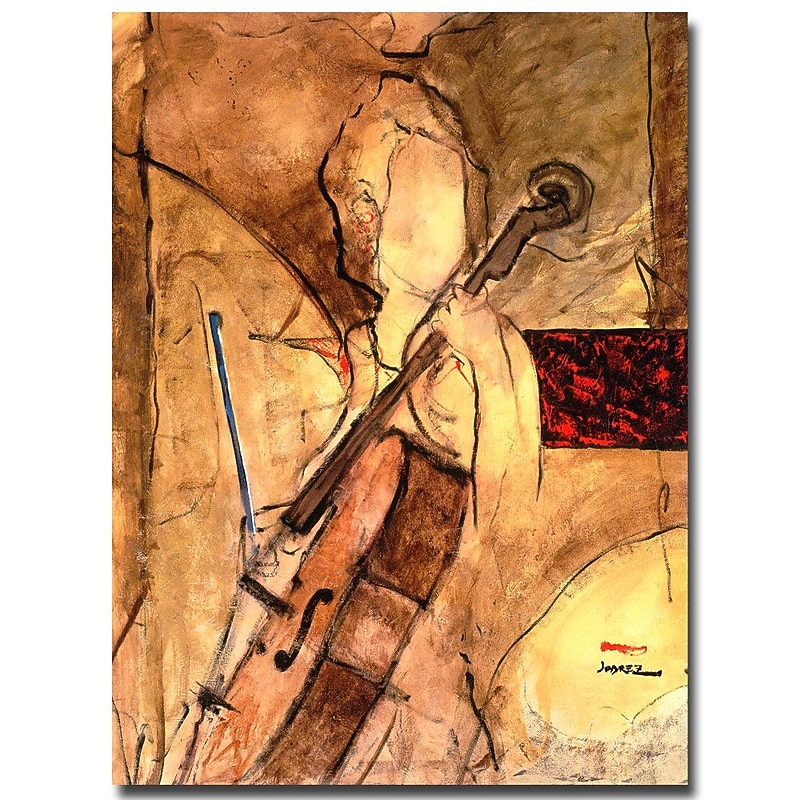 Trademark Fine Art Joarez 'Old Cello' Canvas Art 18x24 Inches image 1