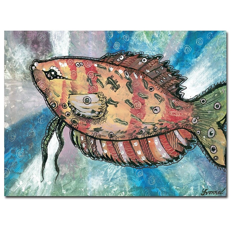 Trademark Fine Art Yonel 'Pascado Rojo' Canvas Art 18x24 Inches image 1