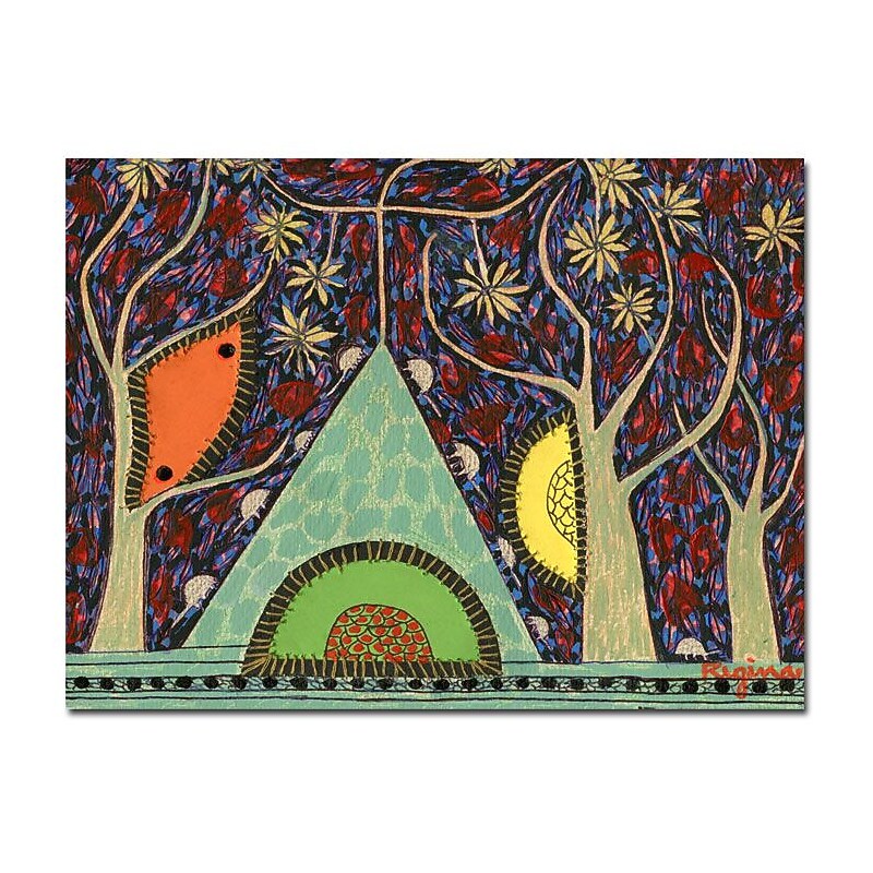 Trademark Fine Art Regina 'Sobre la Montana el Arbol' Canvas Art 26x32 Inches image 1