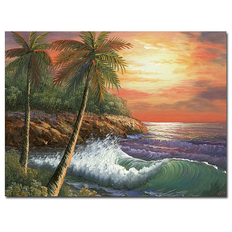 Trademark Fine Art Rio 'Maui Sunset' Canvas Art 24x32 Inches image 1