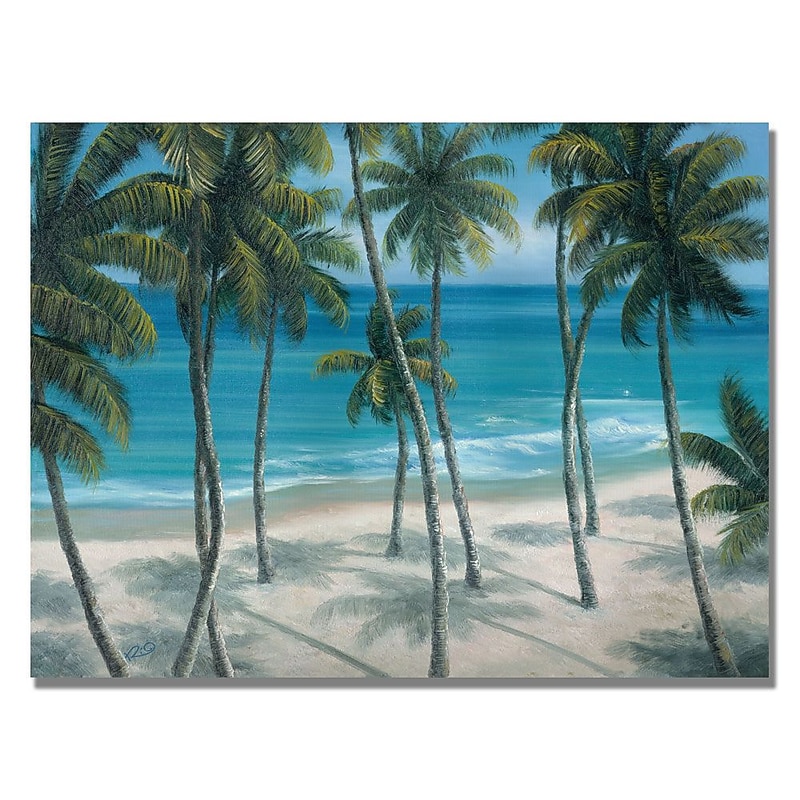 Trademark Fine Art Rio 'Barbados Palms' Canvas Art 18x24 Inches image 1