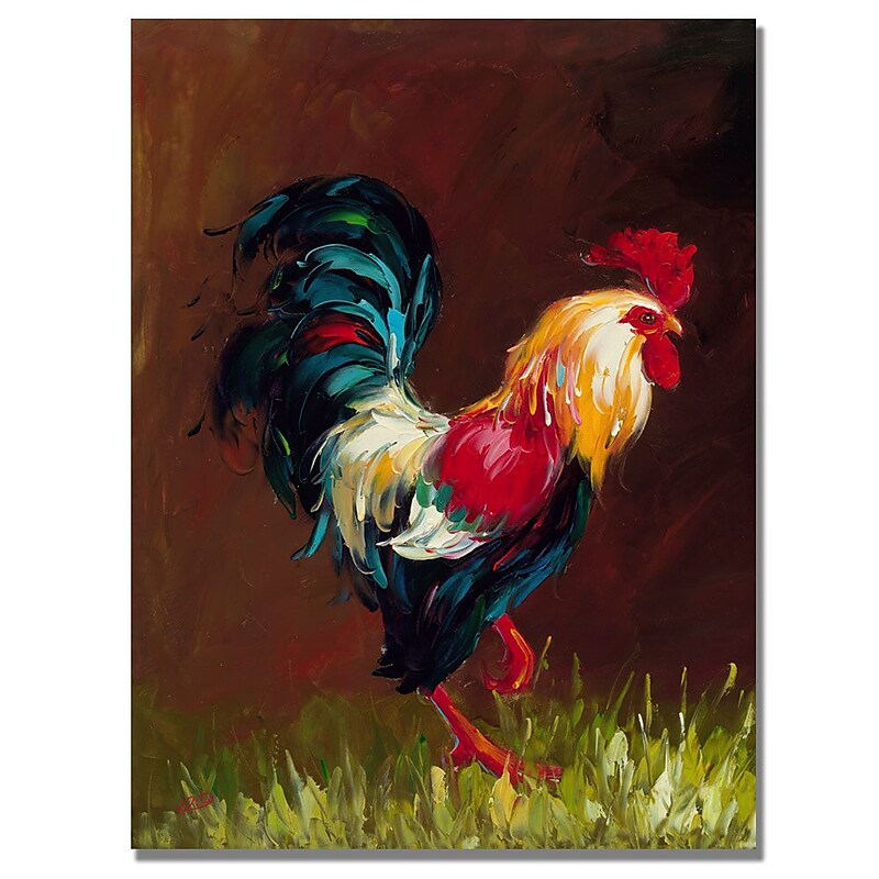 Trademark Fine Art Rio 'Rooster' Canvas Art 18x24 Inches image 1