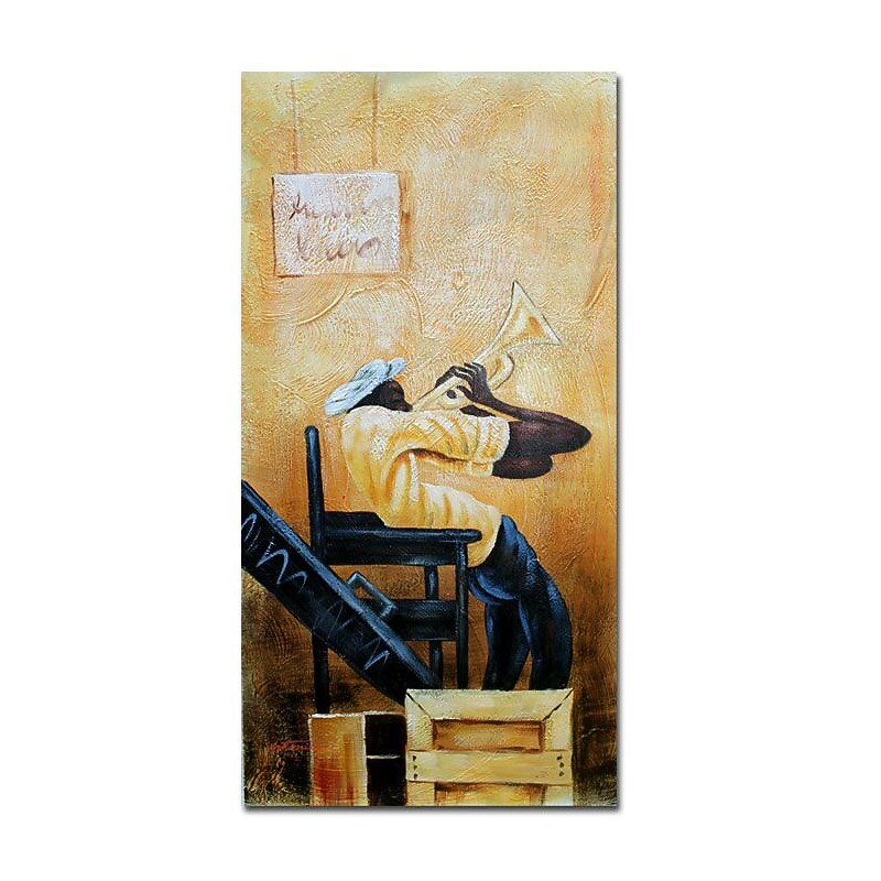 Trademark Fine Art Antonio 'Urban Jazz' Canvas Art 12x24 Inches image 1