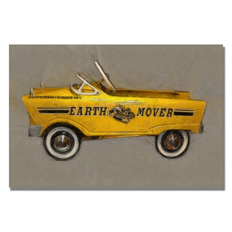 Trademark Fine Art Michelle Calkins 'Earth Mover Pedal Car' Canvas Art image 1