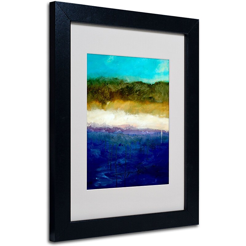 Trademark Fine Art Michelle Calkins 'Abstract Dunes Study' Matted Art Black Frame 11x14 Inches image 1
