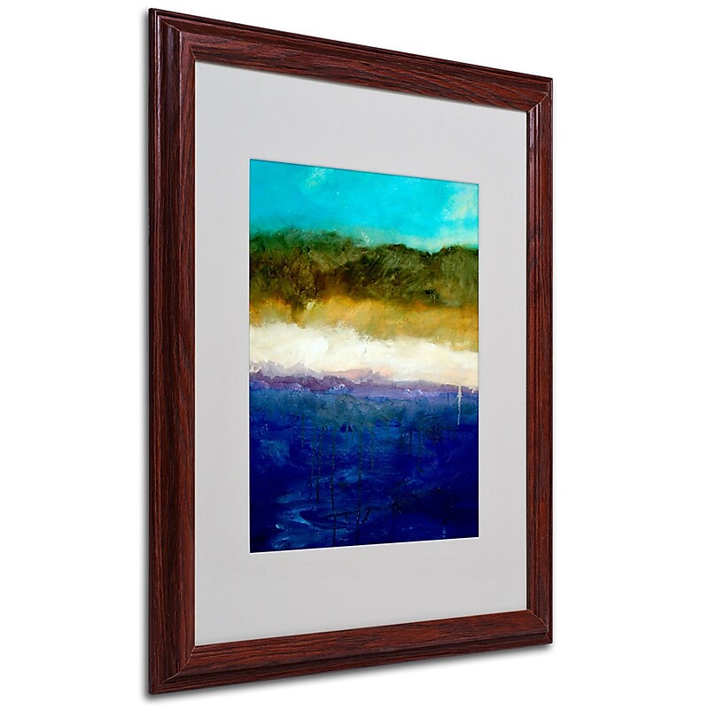 Michelle Calkins 'Abstract Dunes Study' Framed Matted Art - 11x14 Inches - Wood Frame image 1
