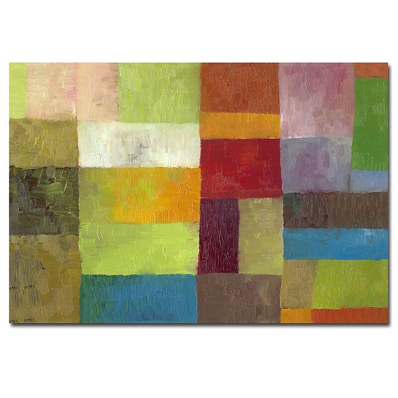 Trademark Fine Art Michelle Calkins 'Abstract Color Panels IV' Canvas Art image 1