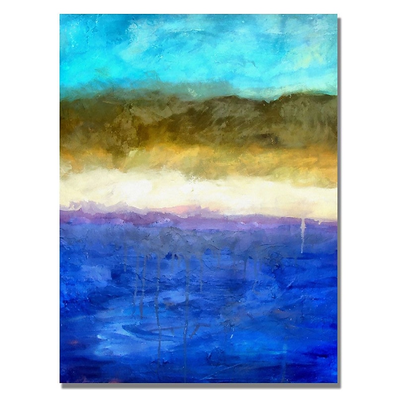 Trademark Fine Art Michelle Calkins 'Abstract Dunes' Canvas Art 35x47 Inches image 1
