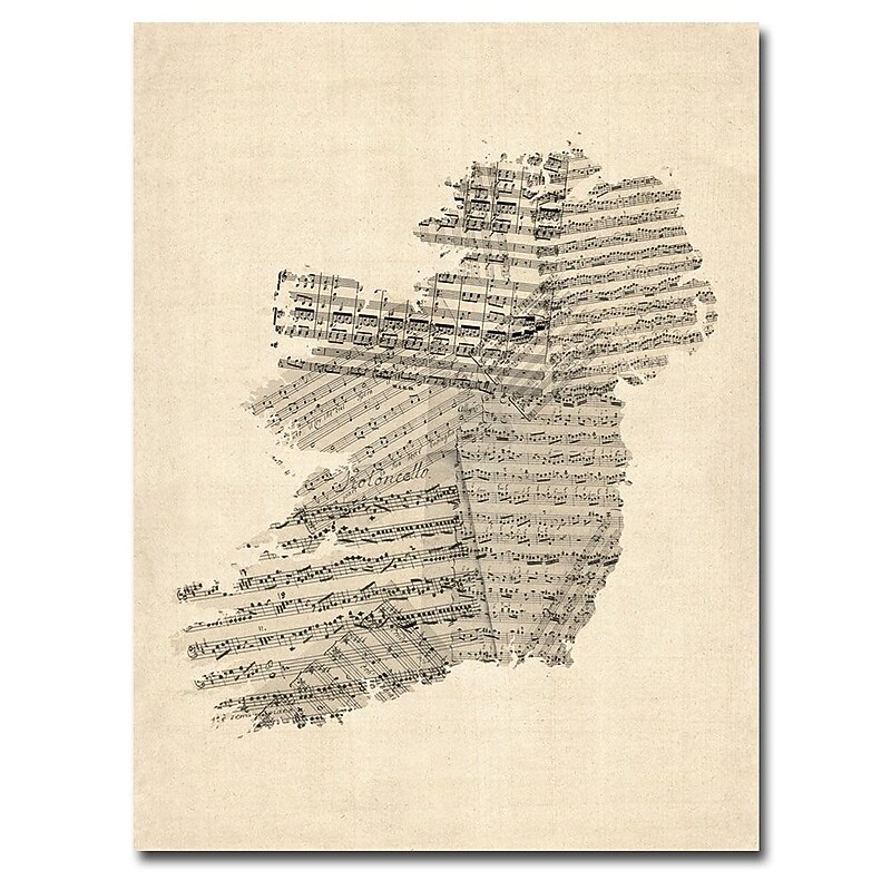 Trademark Fine Art Michael Tompsett 'Germany Text Map IV' Canvas Art 35x47 Inches image 1