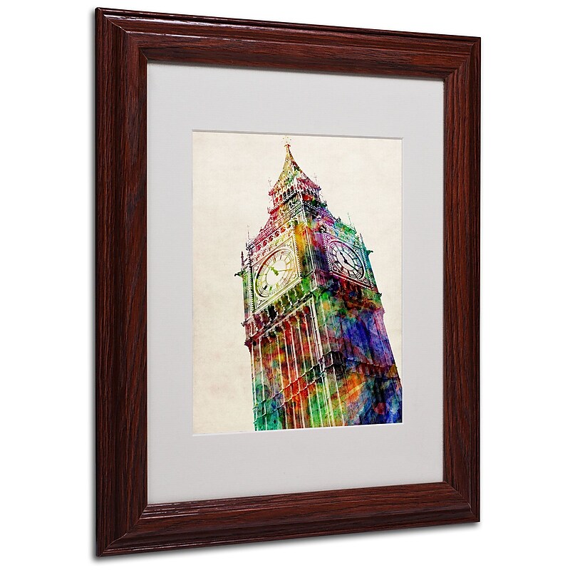 Michael Tompsett 'Big Ben' Matted Framed Art - 16x20 Inches - Wood Frame image 1