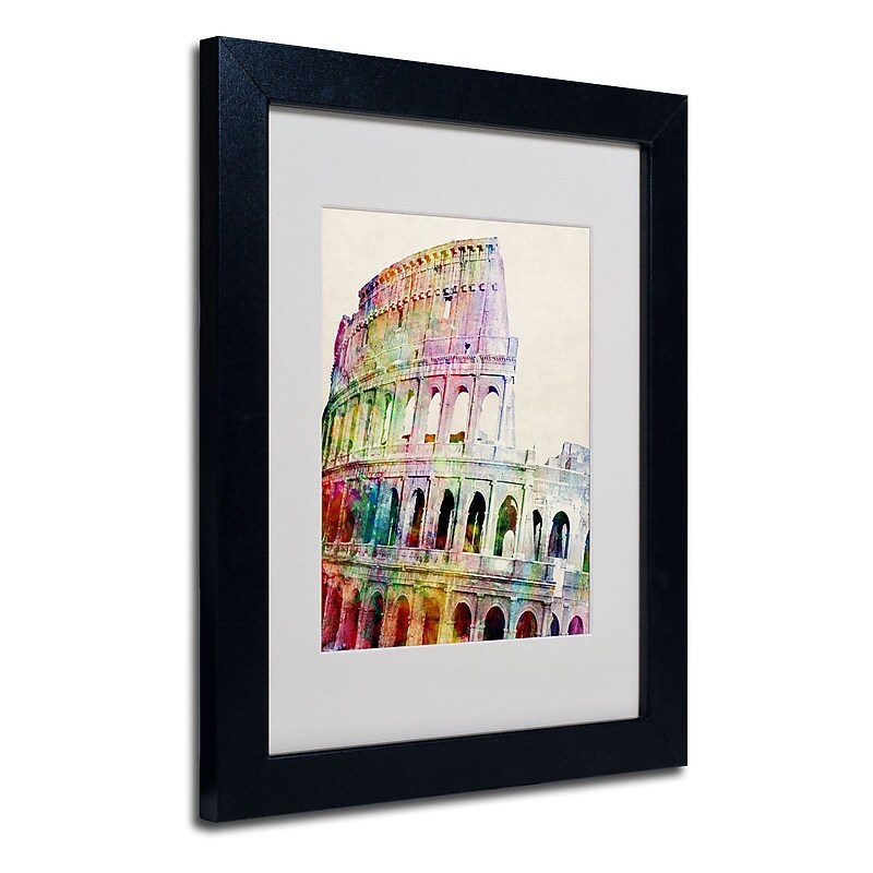 Trademark Fine Art Michael Tompsett 'Colosseum' Matted Art Black Frame 11x14 Inches image 1