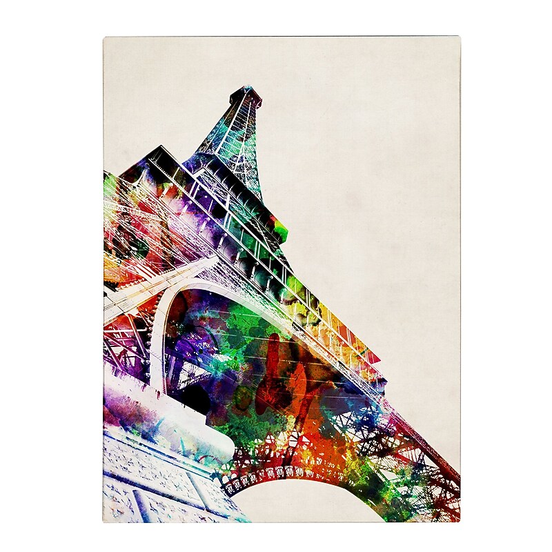 Michael Tompsett 'Eiffel Tower' Matted Framed Art - 11x14 Inches - Wood Frame image 1
