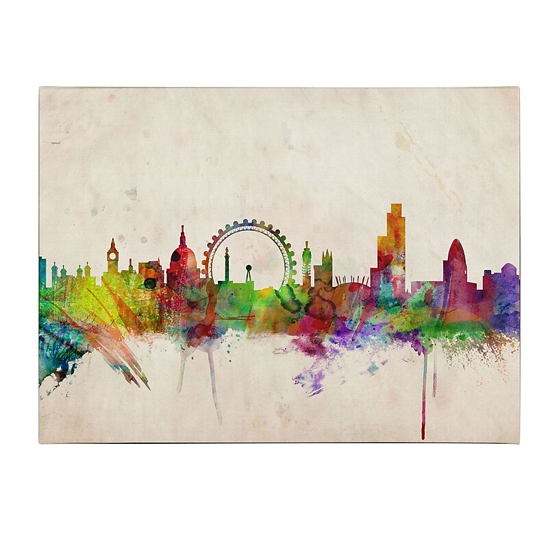 Trademark Fine Art Michael Tompsett 'London Skyline' Canvas Art 22x32 Inches image 1