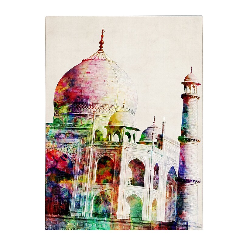 Trademark Fine Art Michael Tompsett 'Taj Mahal' Canvas Art 18x24 Inches image 1