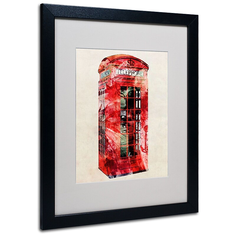 Trademark Fine Art Michael Tompsett 'Telephone Box' Canvas Art 14x19 Inches image 1