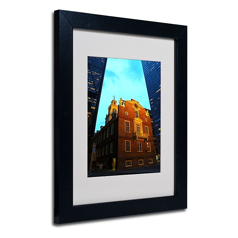 Trademark Fine Art CATeyes 'Boston' Matted Art Black Frame 11x14 Inches image 1