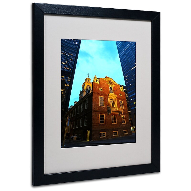 Trademark Fine Art CATeyes 'Boston' Matted Art Black Frame 16x20 Inches image 1