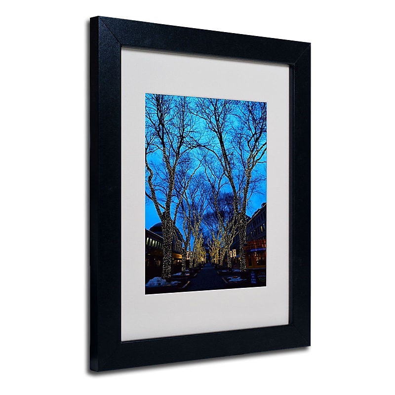 Trademark Fine Art CATeyes 'Boston 2' Matted Art Black Frame 11x14 Inches image 1