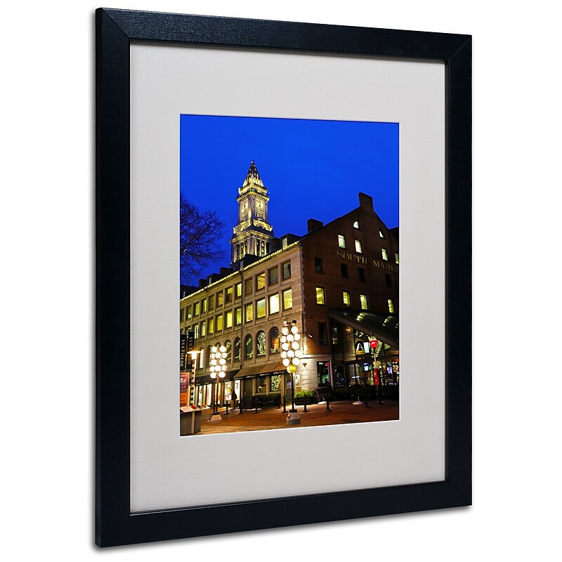 Trademark Fine Art CATeyes 'Boston 3' Matted Art Black Frame 16x20 Inches image 1
