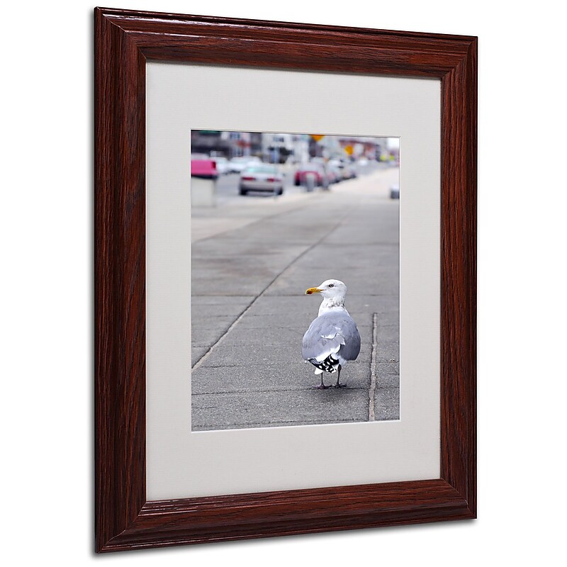 CATeyes 'Boston 4' Matted Framed Art - 11x14 Inches - Wood Frame image 1