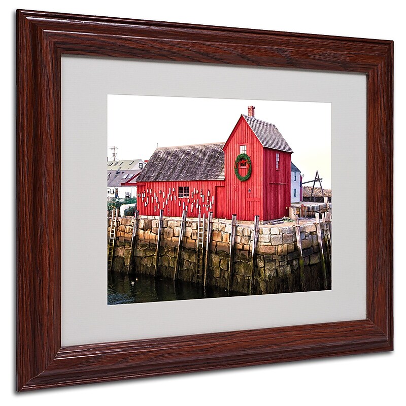 CATeyes 'Boston 5' Matted Framed Art - 11x14 Inches - Wood Frame (MZ0221-W1114MF) image 1