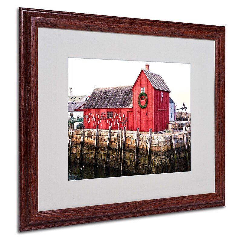 CATeyes 'Boston 5' Matted Framed Art - 16x20 Inches - Wood Frame image 1