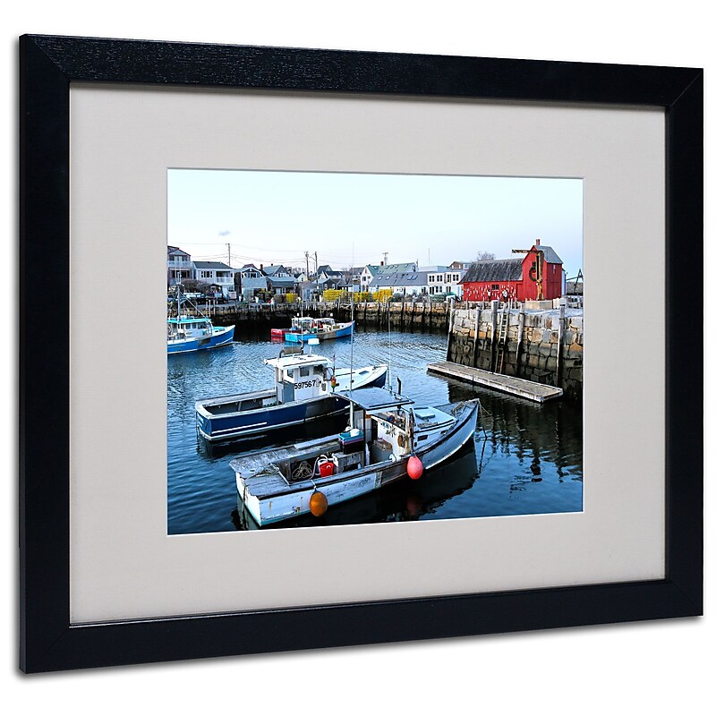 Trademark Fine Art CATeyes 'Boston 7' Matted Art Black Frame 16x20 Inches (MZ0223-B1620MF) image 1