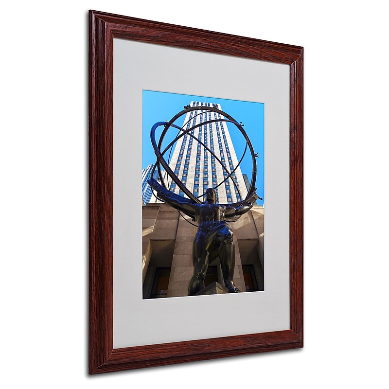 CATeyes 'Atlas' Matted Framed Art - 16x20 Inches - Wood Frame image 1