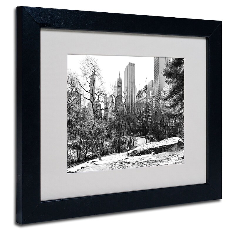 Trademark Fine Art CATeyes 'Central Park' Matted Art Black Frame 11x14 Inches image 1