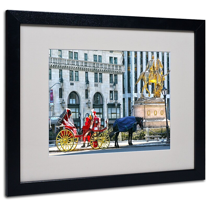 Trademark Fine Art CATeyes 'Central Park 2' Matted Art Black Frame 16x20 Inches image 1