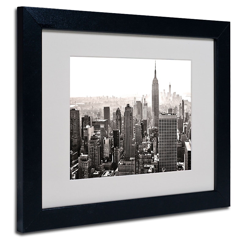Trademark Fine Art CATeyes 'Manhattan' Matted Art Black Frame 11x14 Inches image 1