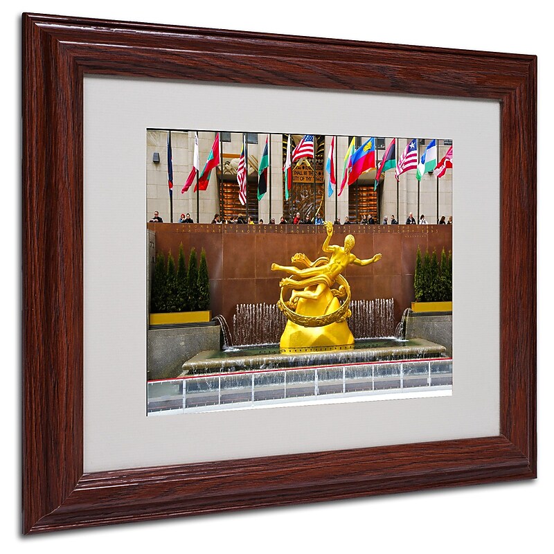 CATeyes 'Prometheus' Matted Framed Art - 11x14 Inches - Wood Frame image 1