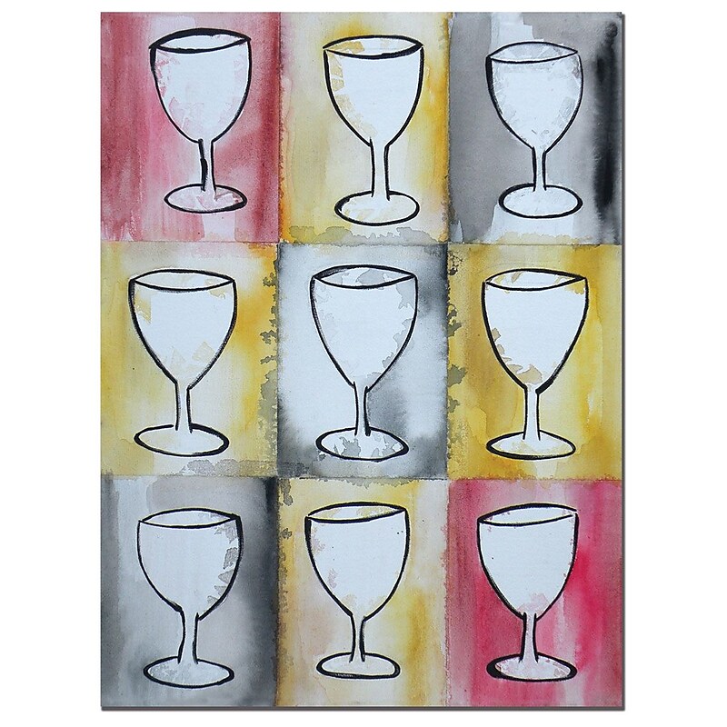 Trademark Fine Art Wine on Repeat by Nicole Dietz-Canvas Ready to Hang 18x24 Inches image 1