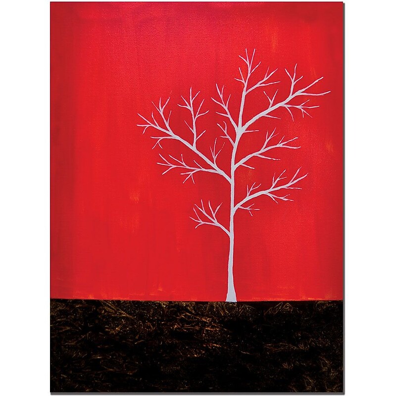 Trademark Fine Art Red on White by Nicole Dietz Canvas Art, 18" x 24" (886511004924) image 1