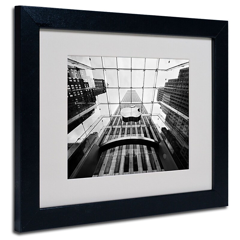 Trademark Fine Art Nina Papiorek 'NYC Big Apple II' Matted Art Black Frame 11x14 Inches image 1
