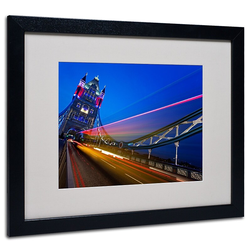 Trademark Fine Art Nina Papiorek 'London Big Ben' Matted Art Black Frame 16x20 Inches image 1