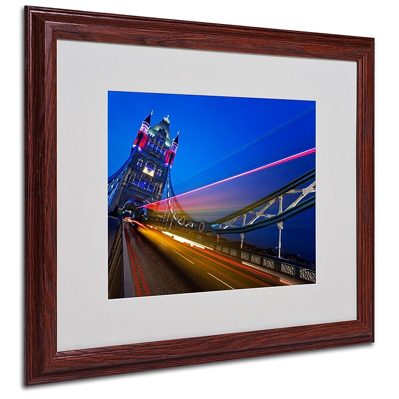 Trademark Fine Art Nina Papiorek 'London Big Ben' Matted Art White Frame 16x20 Inches image 1