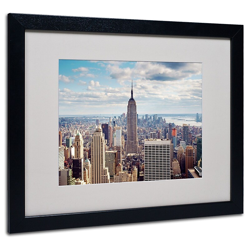 Trademark Fine Art Nina Papiorek 'Empire View' Matted Art Black Frame 16x20 Inches image 1