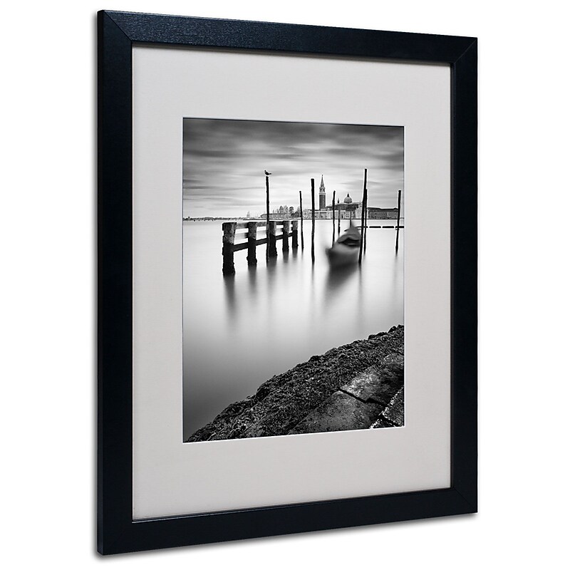 Trademark Fine Art Nina Papiorek 'Venice Canal Grande' Matted Art Black Frame 16x20 Inches image 1