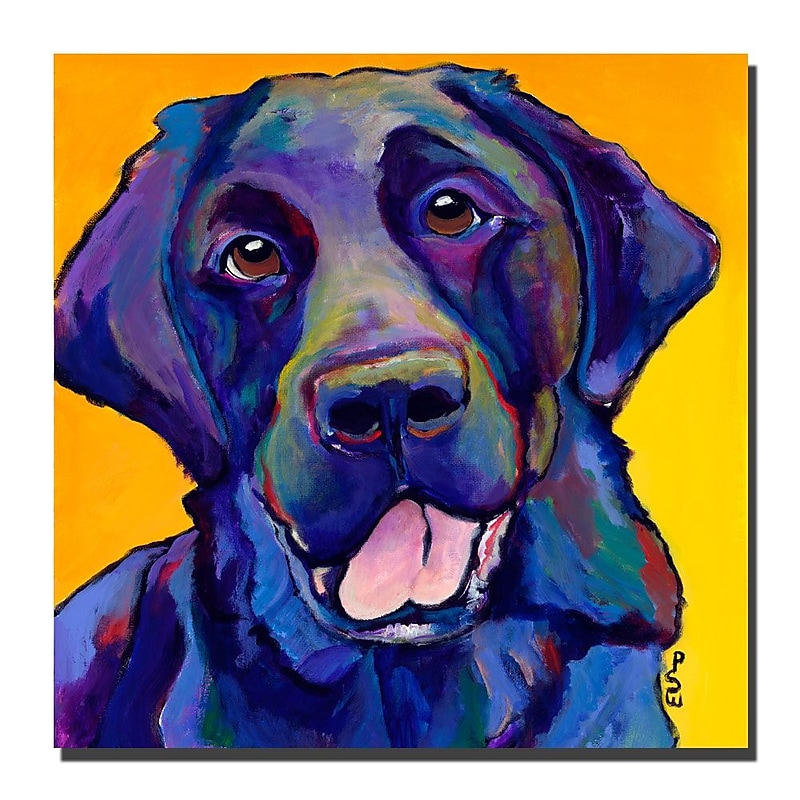 Trademark Fine Art Pat Saunders-White, 'Buddy' Canvas Art 14x14 Inches image 1