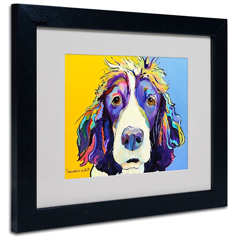 Trademark Fine Art Pat Saunders-White 'Sadie' Matted Art Black Frame 11x14 Inches image 1