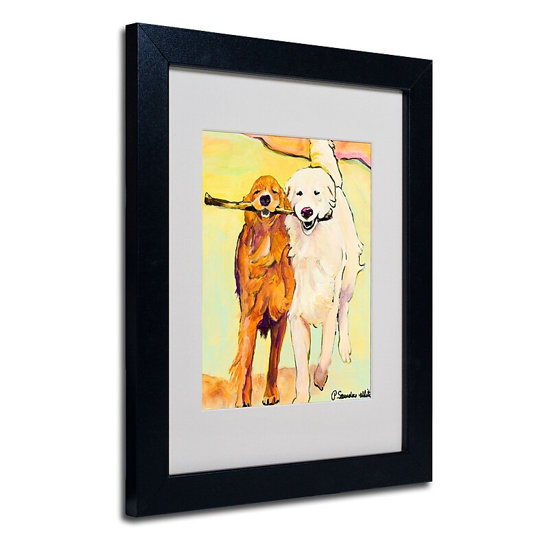 Trademark Fine Art Pat Saunders 'Stick With Me 1' Matted Art Black Frame 11x14 Inches image 1