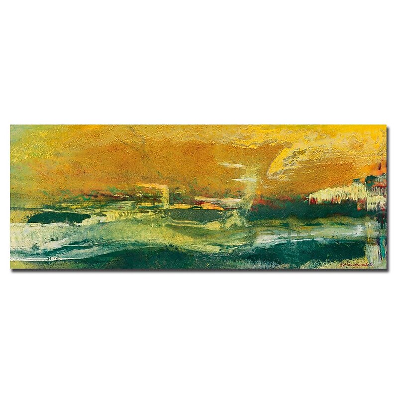 Trademark Fine Art Pat Saunders-White 'Green Edge' Canvas Art image 1