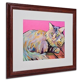 Pat Saunders 'Catatonic' Matted Framed Art - 16x20 Inches - Wood Frame