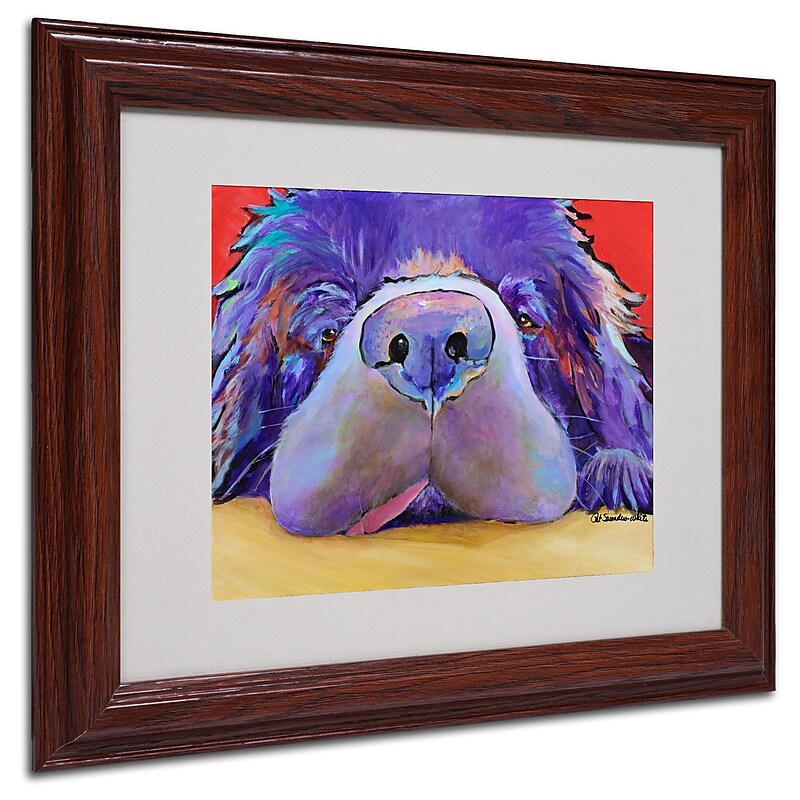 Pat Saunders 'Graysea' Matted Framed Art - 11x14 Inches - Wood Frame image 1